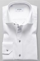 ETON Slim Fit Overhemd wit, Effen - thumbnail