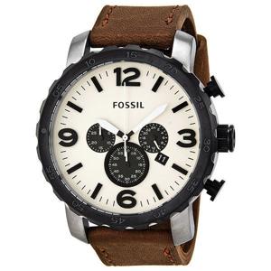 Horlogeband Fossil BQ1712 Leder Bruin 24mm