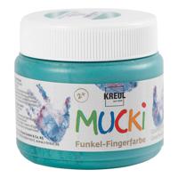 Creativ Company Mucki Vingerverf Groen Metallic, 150ml - thumbnail