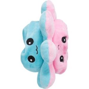 TRIXIE OCTOPUS OMKEERBAAR PLUCHE ROZE / LICHTBLAUW 19 CM