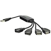 Akyga AK-AD-13 4 poorten USB 2.0 aansluiting hub USB A stekker adapter