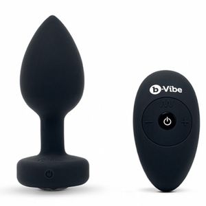 B-Vibe - Vibrerende Juwelen USB-oplaadbare Anale Plug M/L Zwart