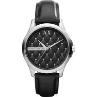 Horlogeband Armani Exchange AX5204 Leder Zwart 18mm