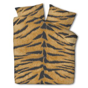 Dekbedovertrek Tiger Skin - Eenpersoons (140x200 cm) - Meerkleurig Polyester-katoen - Dessin: Dieren - Fresh and Co - Dekbed-Discounter.nl