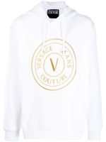 Versace Jeans Couture hoodie en coton à logo imprimé - Blanc