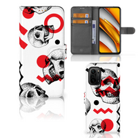 Telefoonhoesje met Naam Poco F3 | Xiaomi Mi 11i Skull Red - thumbnail