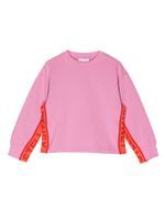 Stella McCartney Kids sweat en coton mélangé à logo imprimé - Rose - thumbnail