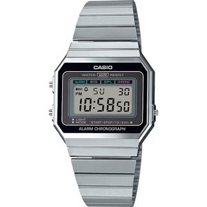 Casio horloge A700WE-1AEF retro-vintage Zilverkleurig