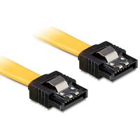 DeLock Kabel SATA 6Gb/s 10cm geel ge/ge metaal