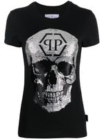 Philipp Plein t-shirt à imprimé tête de mort - Noir