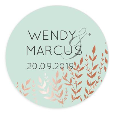 Sluitzegel rond 35mm koperen takjes Sluitzegel rond 35mm koperen takjes