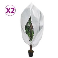 Plantenhoezen met ritssluiting 2 st 70 g/m 1x1,55 m