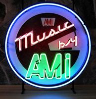 Music By AMI Neon Verlichting Met Achterplaat - 60 x 60 cm - thumbnail