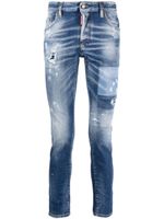 DSQUARED2 jean skinny à effet taches de peinture - Bleu