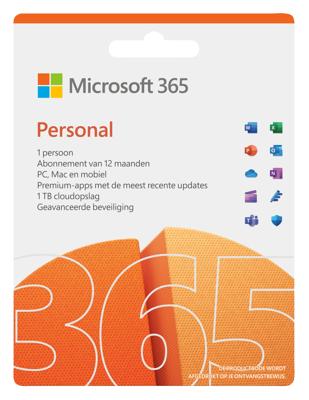 Microsoft 365 Personal (12 maanden/1 apparaat) Digitale licentie Software Microsoft 365 Personal (12 maanden/1 apparaat) Digitale licentie Software