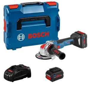 Bosch Blauw GWX 18V-10 SC Professional | Accu Haakse slijper | X-Lock | 2 x 5.5 Ah accu + snellader | In L-Boxx - 06017B0402