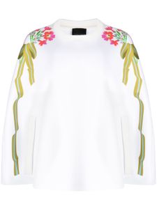 Cynthia Rowley cape à fleurs - Blanc