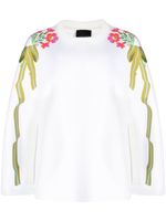 Cynthia Rowley cape à fleurs - Blanc - thumbnail