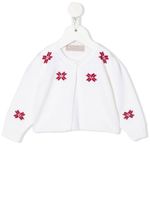 La Stupenderia cardigan en maille à fleurs - Blanc