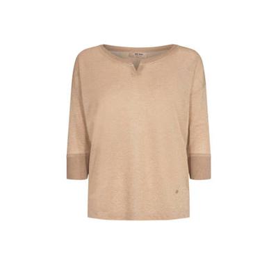Mos Mosh top Kiara met glitters lichtbruin