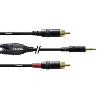 Cordial CFY 1.5 WCC audio kabel 1,5 m 2 x RCA 3.5mm Zwart - thumbnail