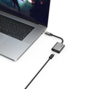 Hama 00200306 USB-C / Mini-displayport / HDMI / VGA Adapter [1x USB-C stekker - 1x Mini-DisplayPort bus, HDMI-bus, VGA-bus] Grijs