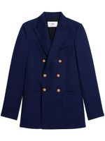 AMI Paris blazer en laine à boutonnière croisée - Bleu