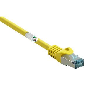 Renkforce RF-5153664 RJ45 Netwerkkabel, patchkabel CAT 6A S/FTP 10.00 m Geel Snagless, Vlambestendig 1 stuk(s)