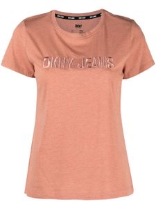 DKNY t-shirt à logo embossé - Rose