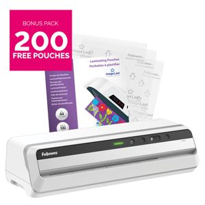 Fellowes lamineermachine Jupiter voor ft A3 + Bonus Pack van 200 lamineerhoezen (A4, 80 micron)