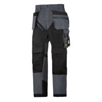 Snickers RuffWork broek met holsterzak grijs zwart maat XXXL taille 58 W42