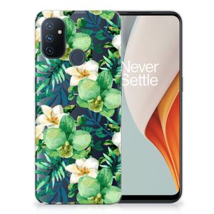 OnePlus Nord N100 TPU Case Orchidee Groen