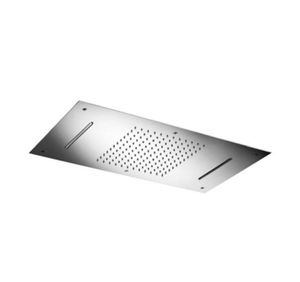 Hotbath Mate Inbouw Hoofddouche Met LED Rechthoekig 38x70 cm Geborsteld Nikkel