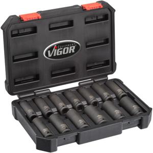 Vigor V5550L Dop (zeskant) Kracht-dopsleutelinzetset 13-delig 1/2 (12.5 mm)