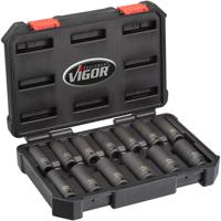 Vigor V5550L Dop (zeskant) Kracht-dopsleutelinzetset 13-delig 1/2 (12.5 mm)