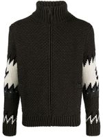 Zadig&Voltaire cardigan Christophe en maille intarsia - Gris