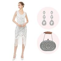 Retro vintage Roaring jaren '20 Jaren 1920 Flapper jurk Cosplay kostuum Outfits The Great Gatsby Dames Pailletten Kwastje Kerstmis Halloween Feest / Uitgaan 1 Paar Oorbellen Lightinthebox - thumbnail