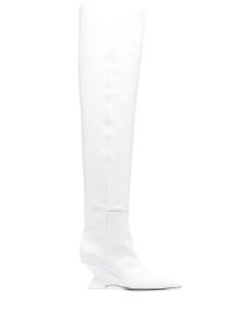 The Attico bottes Cheope 80 mm en cuir - Blanc