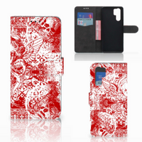 Telefoonhoesje met Naam Huawei P30 Pro Angel Skull Rood