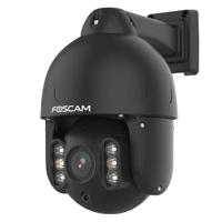 Foscam SD8EP PoE PTZ Dome bewakingscamera met 4-voudige optische zoom, UHD-videokwaliteit, HDR, voor binnen en buiten, intelligente personen- en voertuigherkenning (zwart)
