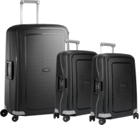 Samsonite S'cure Spinner 55+75+55cm Black kofferset - thumbnail