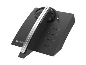 Sandberg 126-25 hoofdtelefoon/headset Draadloos oorhaak Kantoor/callcenter Bluetooth Oplaadhouder Zwart, Grijs