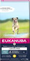 Eukanuba Hondenvoer graanvrij met kip voor kleine en middelgrote rassen - droog voer voor volwassen honden, 12 kg