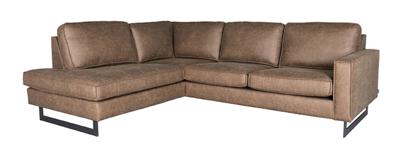 LABEL51 Hoekbank 'Arezzo', 2,5-zits + ottomane, kleur Taupe