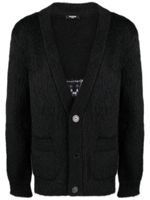 Balmain cardigan à logo en intarsia - Noir