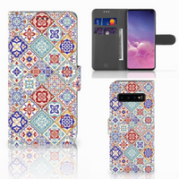 Samsung Galaxy S10 Bookcase Tiles Color