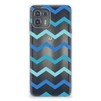 Motorola Edge 20 Lite TPU bumper Zigzag Blauw