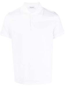 Saint Laurent polo à logo brodé - Blanc