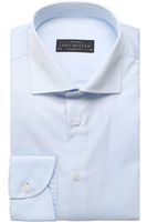 John Miller Tailored Fit Overhemd blauw, Effen - thumbnail