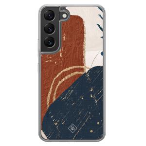 Samsung Galaxy S22 hybride hoesje - Abstract terracotta